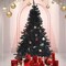 8' Premium Artificial Christmas Tree with Solid Metal Stand; Festive Indoor and Outdoor Decoration; Black